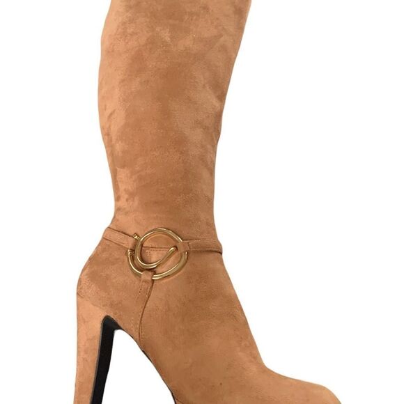 IMPO Molita Stretch Faux Suede Over the Calf Platform Boot w/Memory Foam Sz 10 - Picture 3 of 13